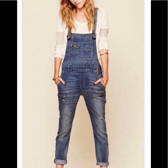 Free People Denim - Free People Jean Overalls